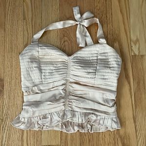 cute light pink cropped top